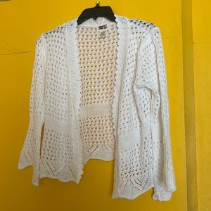 White cardigan